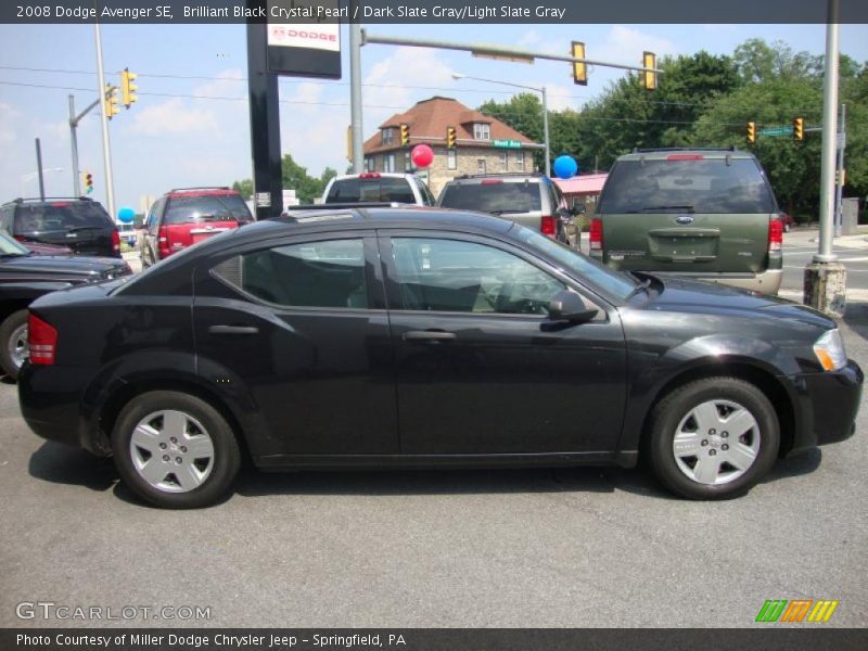 Brilliant Black Crystal Pearl / Dark Slate Gray/Light Slate Gray 2008 Dodge Avenger SE