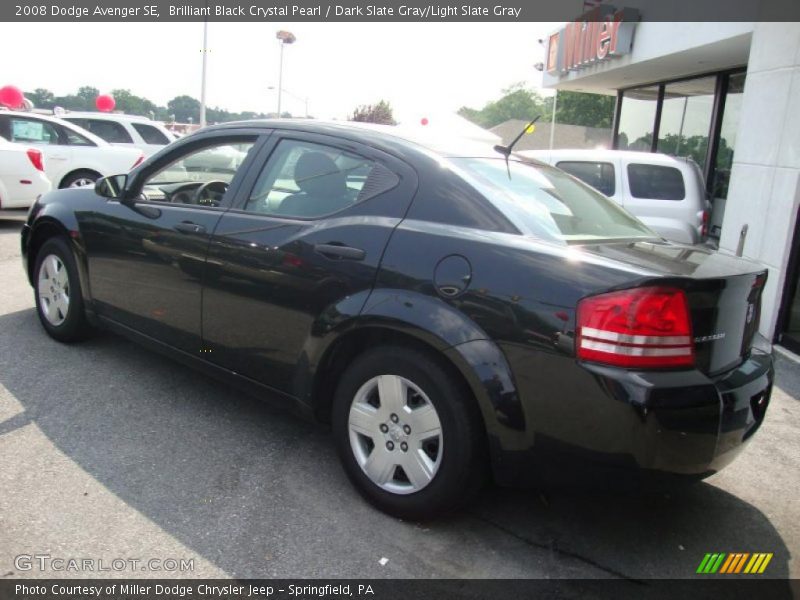 Brilliant Black Crystal Pearl / Dark Slate Gray/Light Slate Gray 2008 Dodge Avenger SE