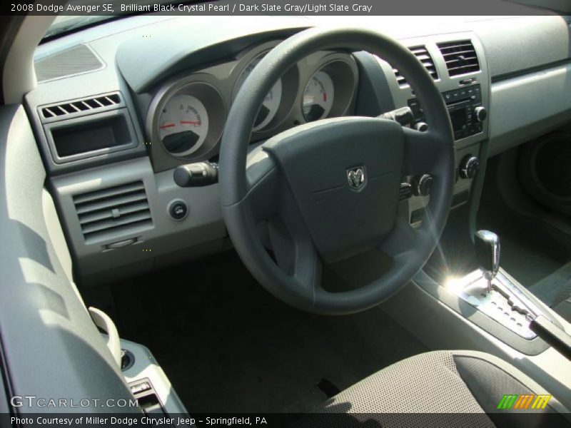 Brilliant Black Crystal Pearl / Dark Slate Gray/Light Slate Gray 2008 Dodge Avenger SE