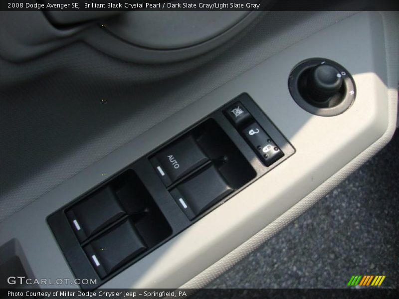 Brilliant Black Crystal Pearl / Dark Slate Gray/Light Slate Gray 2008 Dodge Avenger SE