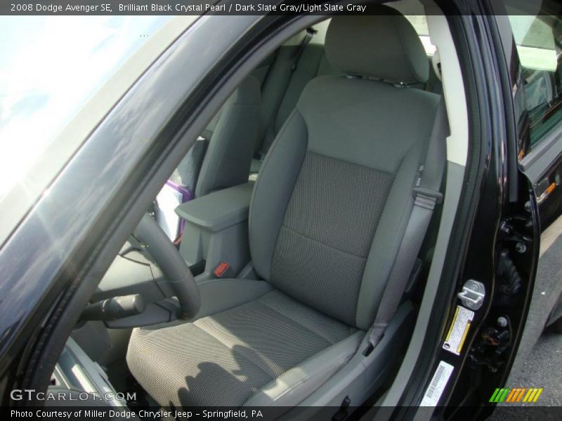 Brilliant Black Crystal Pearl / Dark Slate Gray/Light Slate Gray 2008 Dodge Avenger SE