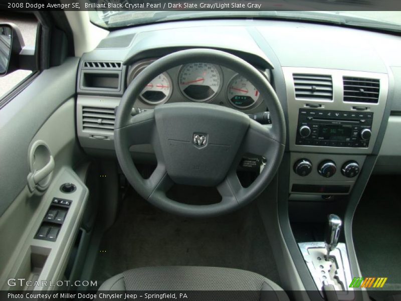 Brilliant Black Crystal Pearl / Dark Slate Gray/Light Slate Gray 2008 Dodge Avenger SE