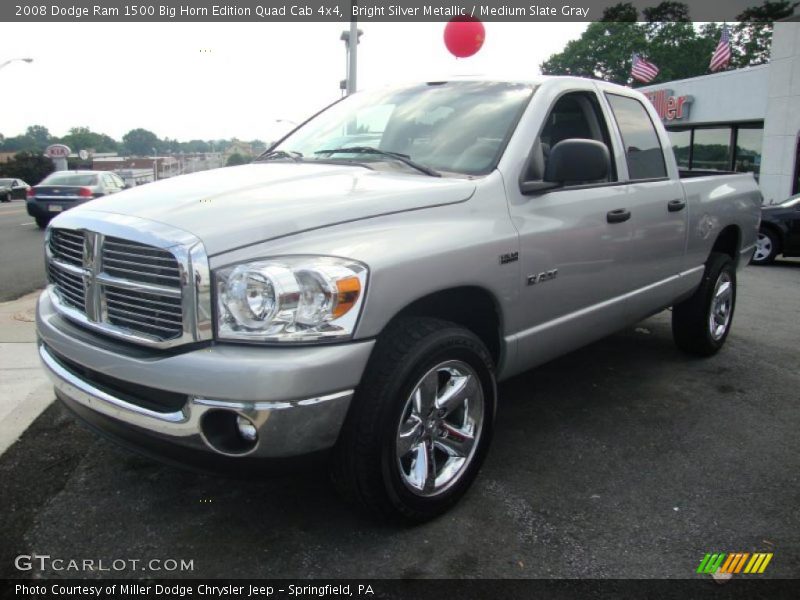 Bright Silver Metallic / Medium Slate Gray 2008 Dodge Ram 1500 Big Horn Edition Quad Cab 4x4