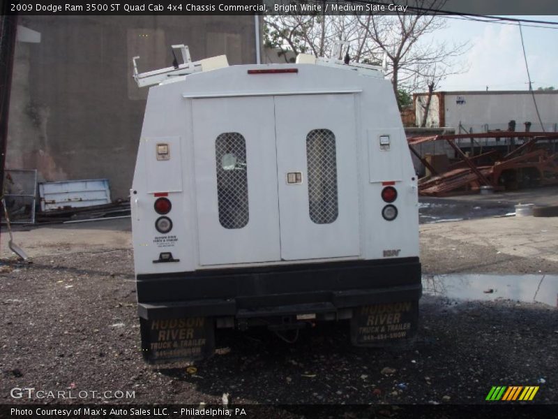 Bright White / Medium Slate Gray 2009 Dodge Ram 3500 ST Quad Cab 4x4 Chassis Commercial