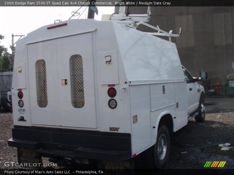 Bright White / Medium Slate Gray 2009 Dodge Ram 3500 ST Quad Cab 4x4 Chassis Commercial