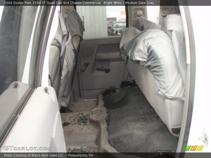 Bright White / Medium Slate Gray 2009 Dodge Ram 3500 ST Quad Cab 4x4 Chassis Commercial