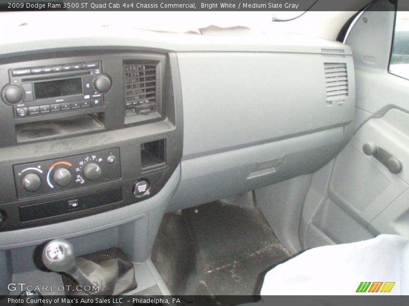 Bright White / Medium Slate Gray 2009 Dodge Ram 3500 ST Quad Cab 4x4 Chassis Commercial