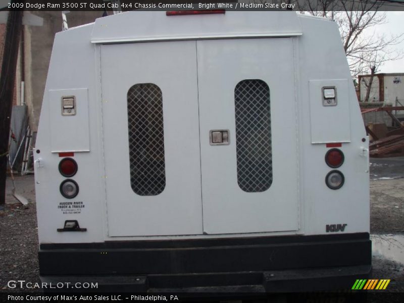 Bright White / Medium Slate Gray 2009 Dodge Ram 3500 ST Quad Cab 4x4 Chassis Commercial