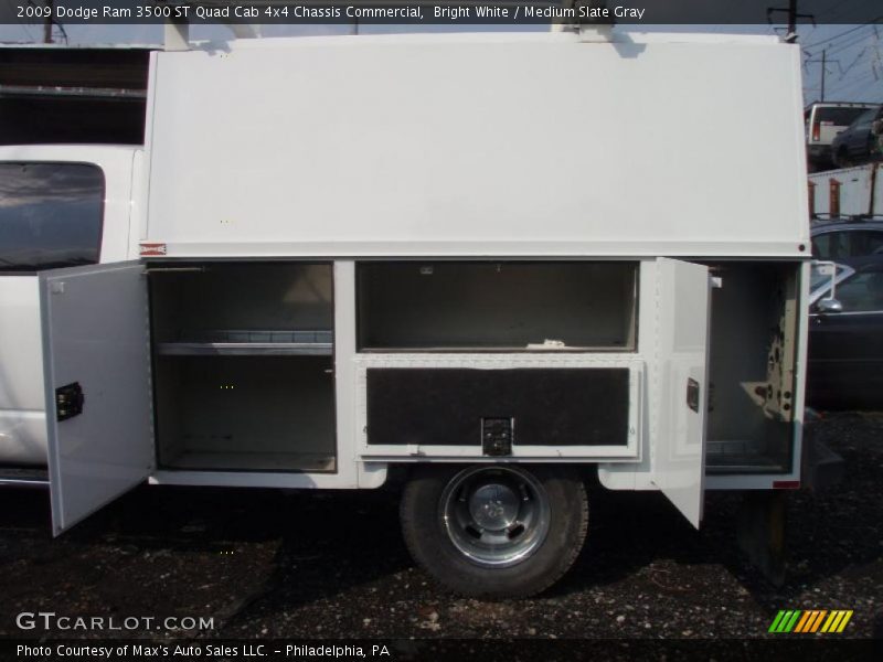 Bright White / Medium Slate Gray 2009 Dodge Ram 3500 ST Quad Cab 4x4 Chassis Commercial