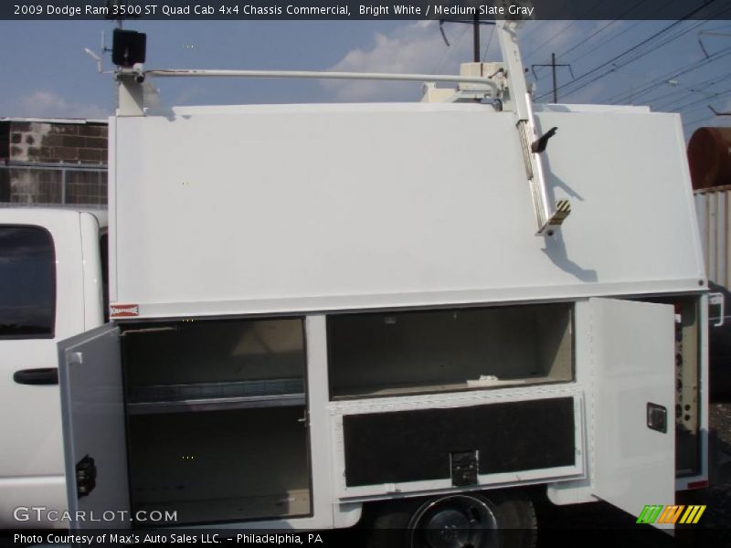 Bright White / Medium Slate Gray 2009 Dodge Ram 3500 ST Quad Cab 4x4 Chassis Commercial