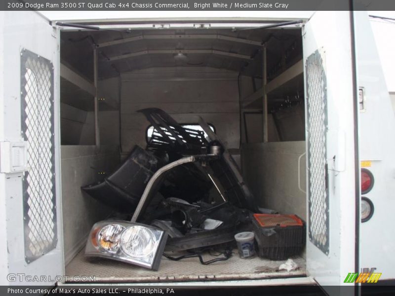 Bright White / Medium Slate Gray 2009 Dodge Ram 3500 ST Quad Cab 4x4 Chassis Commercial