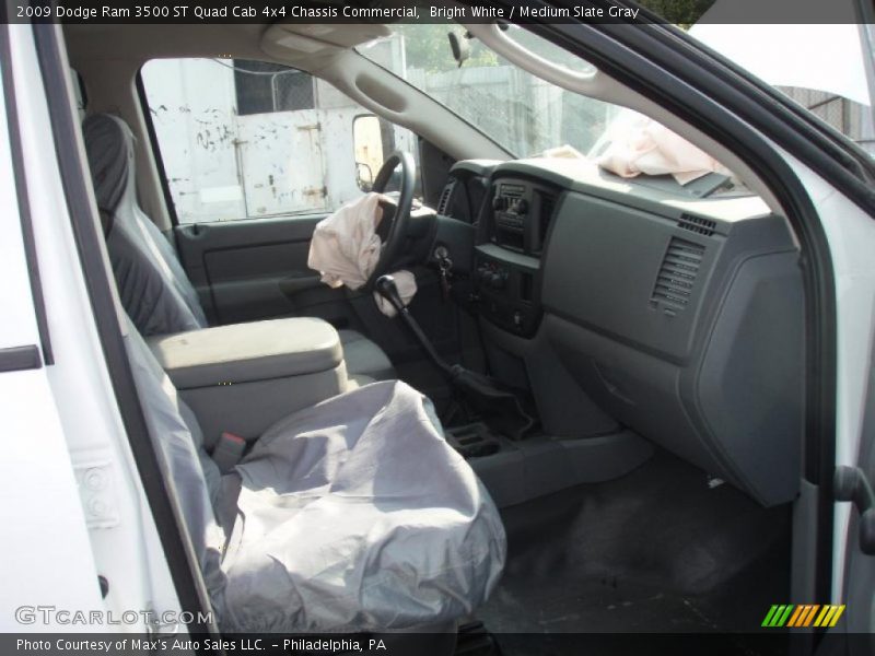 Bright White / Medium Slate Gray 2009 Dodge Ram 3500 ST Quad Cab 4x4 Chassis Commercial