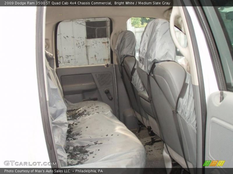 Bright White / Medium Slate Gray 2009 Dodge Ram 3500 ST Quad Cab 4x4 Chassis Commercial