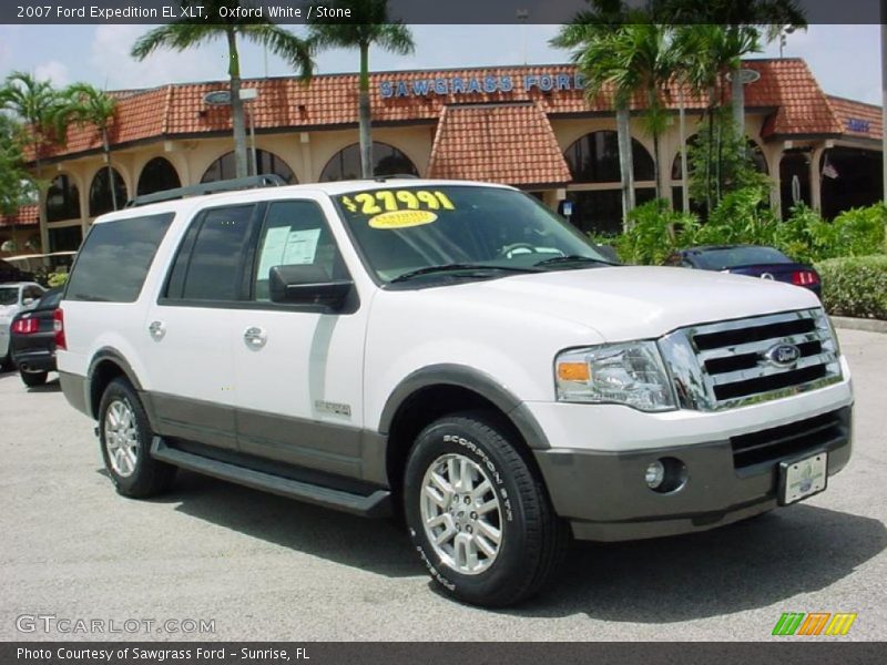 Oxford White / Stone 2007 Ford Expedition EL XLT