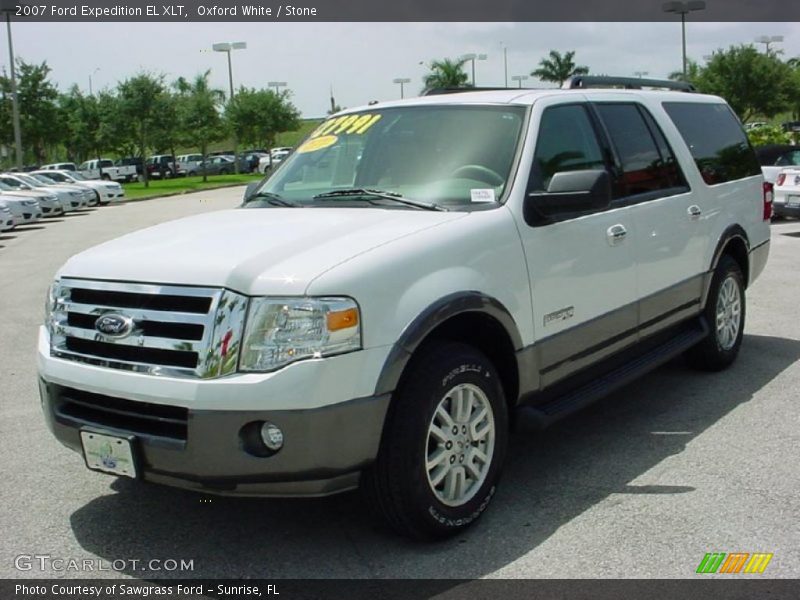 Oxford White / Stone 2007 Ford Expedition EL XLT