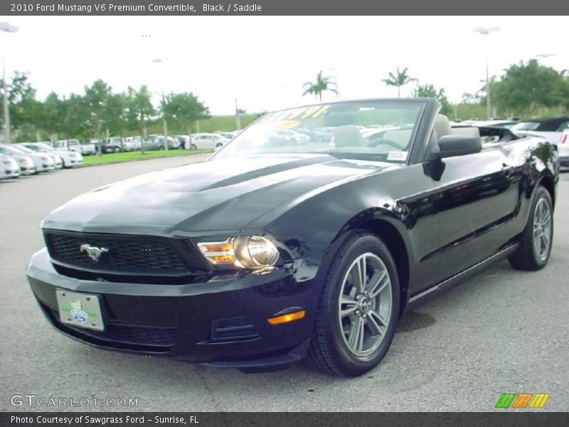 Black / Saddle 2010 Ford Mustang V6 Premium Convertible