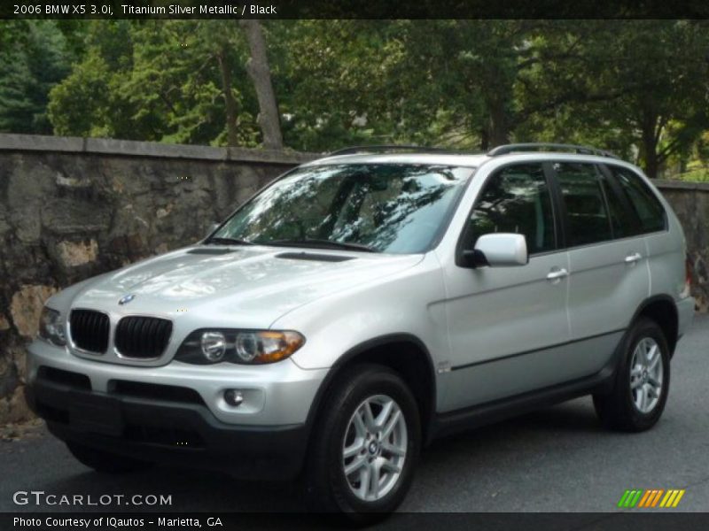 Titanium Silver Metallic / Black 2006 BMW X5 3.0i
