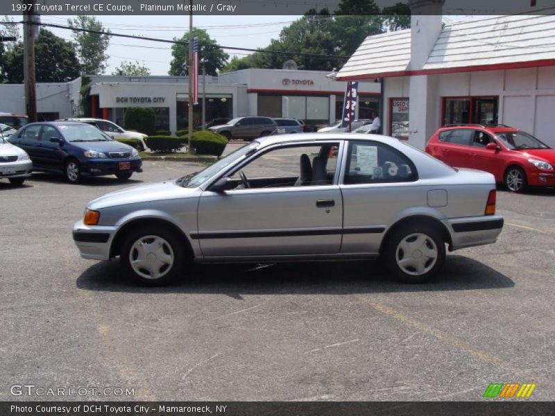 Platinum Metallic / Gray 1997 Toyota Tercel CE Coupe