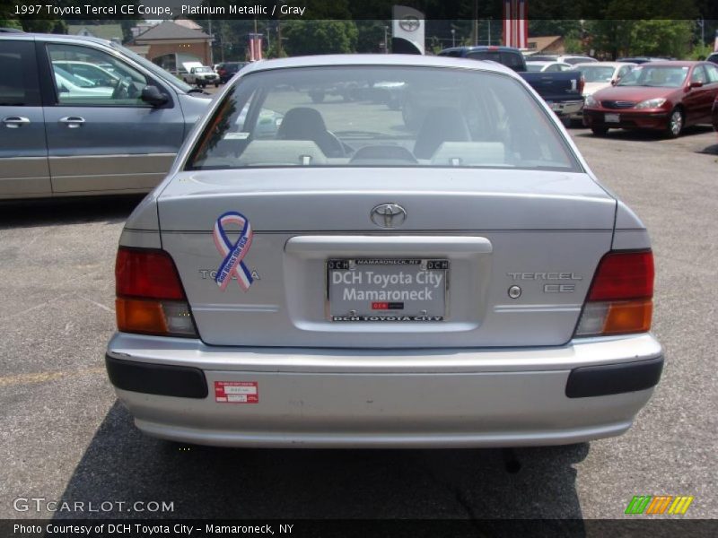 Platinum Metallic / Gray 1997 Toyota Tercel CE Coupe