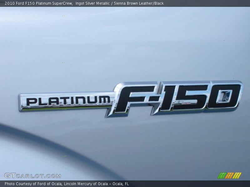 Ingot Silver Metallic / Sienna Brown Leather/Black 2010 Ford F150 Platinum SuperCrew