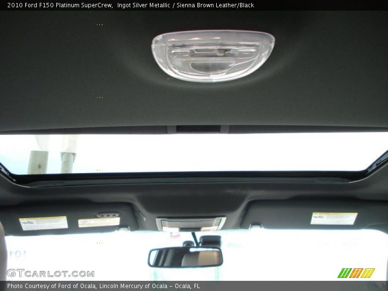Ingot Silver Metallic / Sienna Brown Leather/Black 2010 Ford F150 Platinum SuperCrew