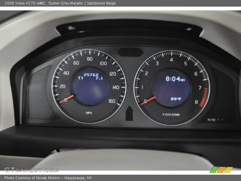 Oyster Grey Metallic / Sandstone Beige 2008 Volvo XC70 AWD