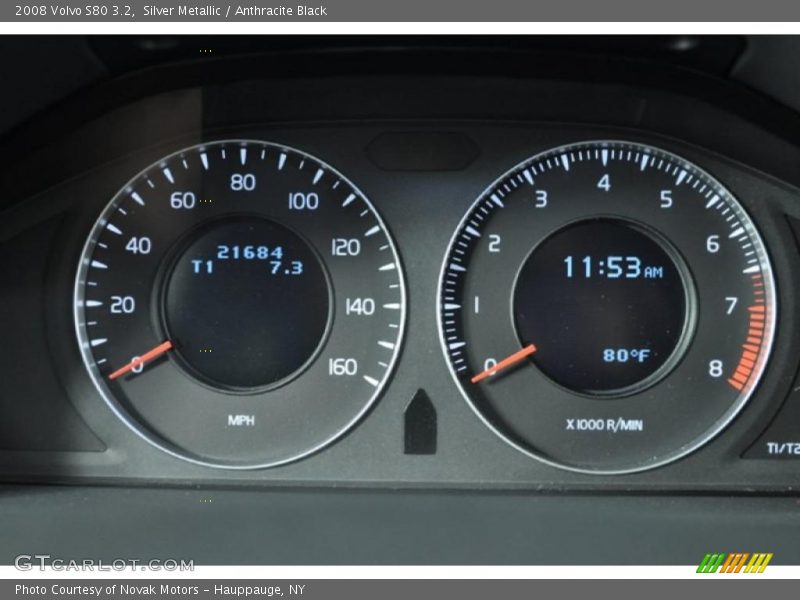 Silver Metallic / Anthracite Black 2008 Volvo S80 3.2