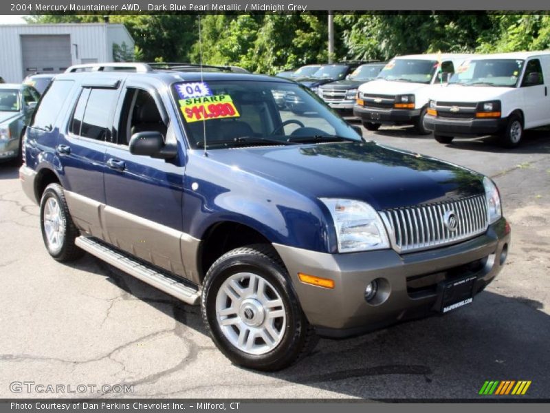 Dark Blue Pearl Metallic / Midnight Grey 2004 Mercury Mountaineer AWD