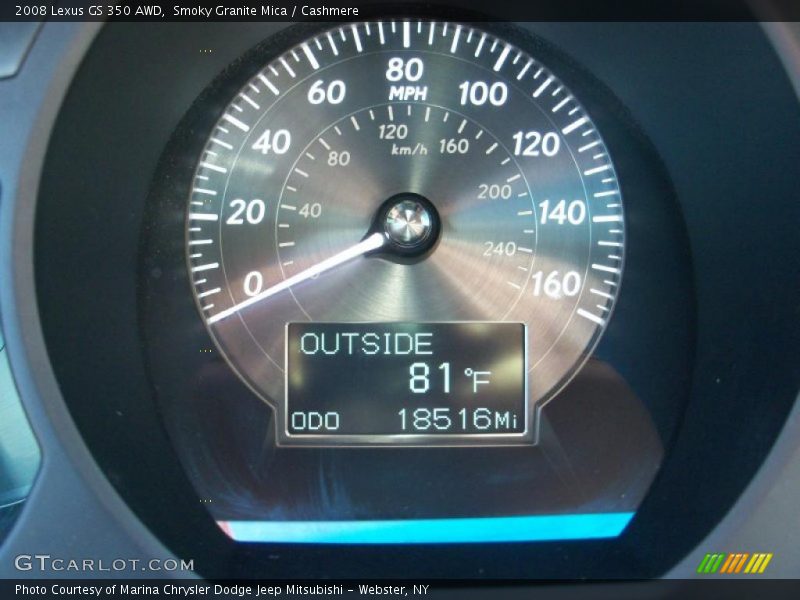 Smoky Granite Mica / Cashmere 2008 Lexus GS 350 AWD