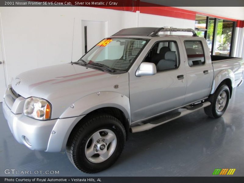 Silver Ice Metallic / Gray 2001 Nissan Frontier SE V6 Crew Cab