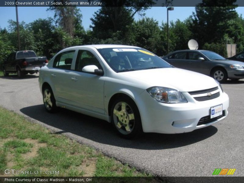 Summit White / Gray 2009 Chevrolet Cobalt LT Sedan