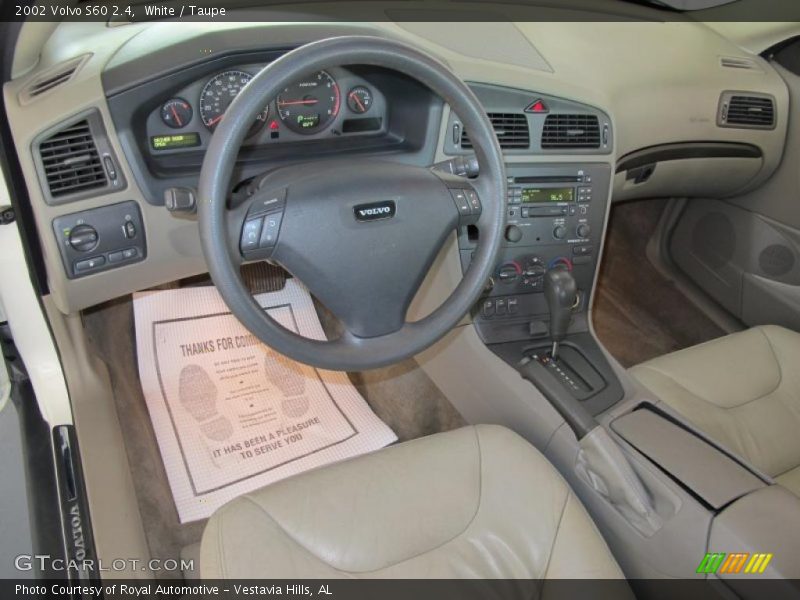 White / Taupe 2002 Volvo S60 2.4