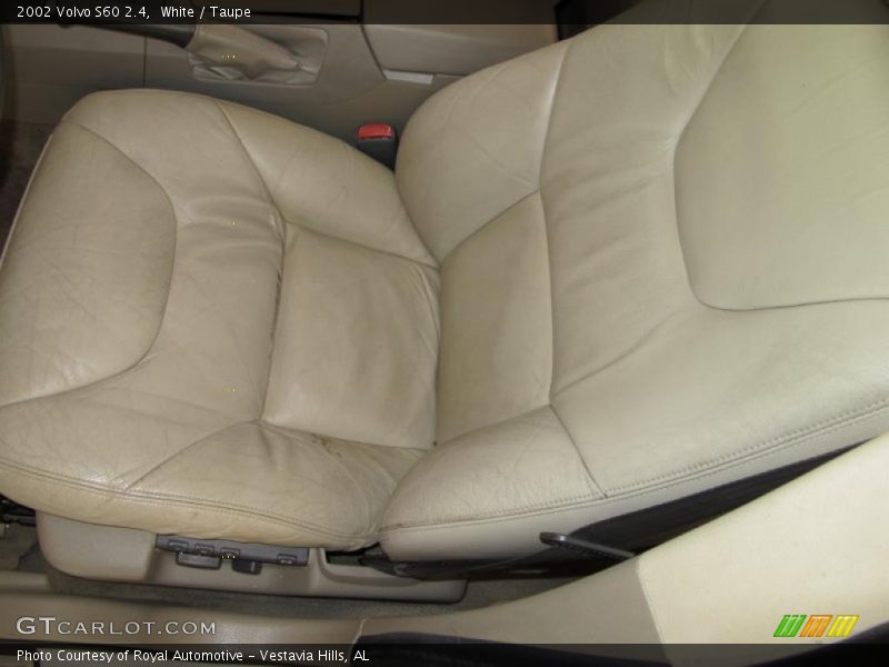 White / Taupe 2002 Volvo S60 2.4