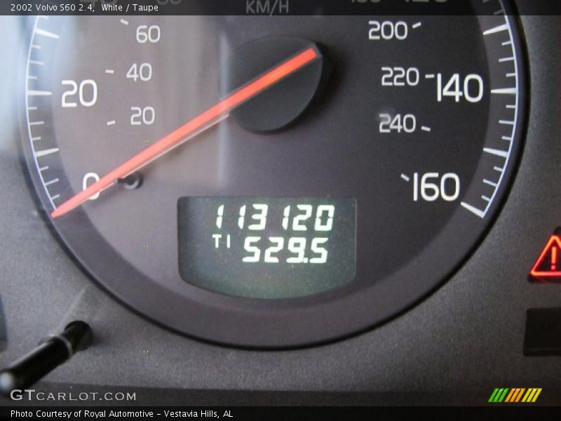 White / Taupe 2002 Volvo S60 2.4