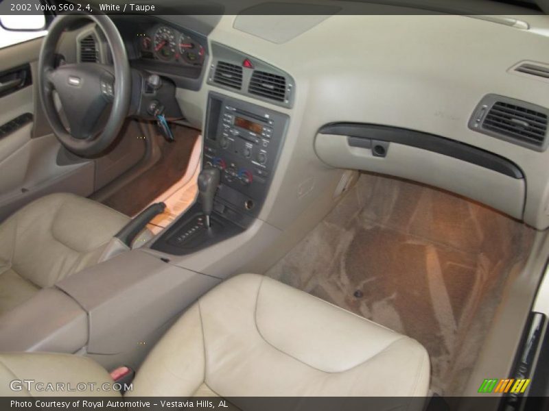 White / Taupe 2002 Volvo S60 2.4
