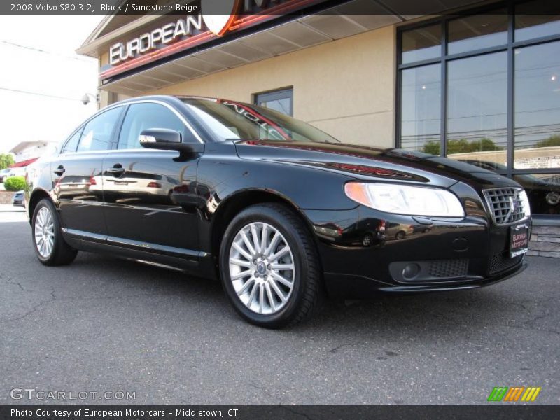 Black / Sandstone Beige 2008 Volvo S80 3.2