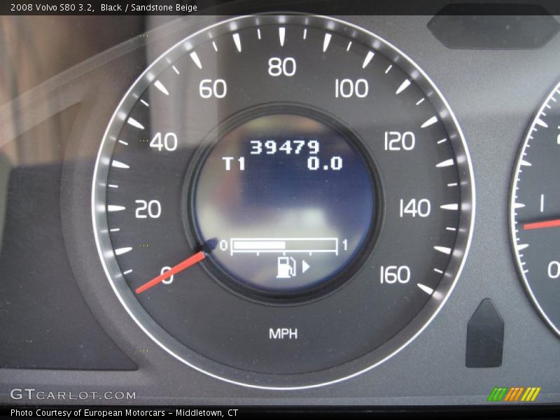 Black / Sandstone Beige 2008 Volvo S80 3.2