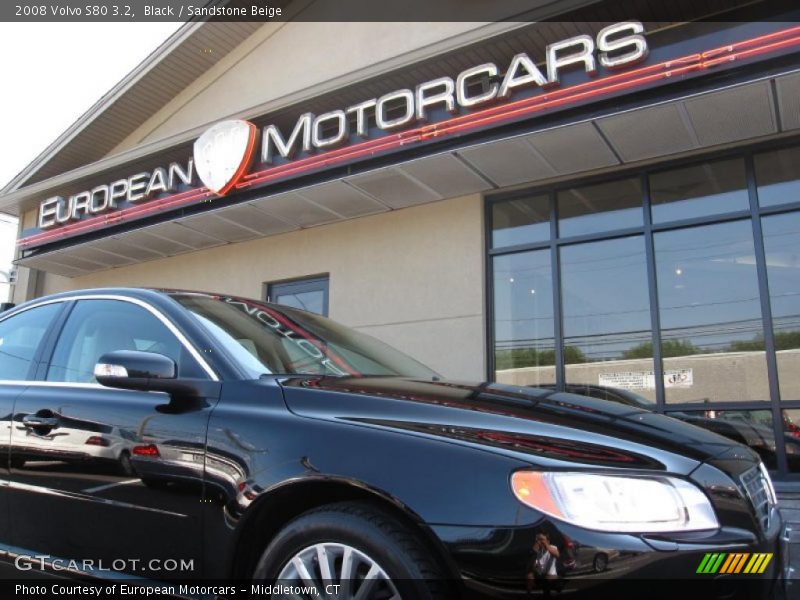 Black / Sandstone Beige 2008 Volvo S80 3.2