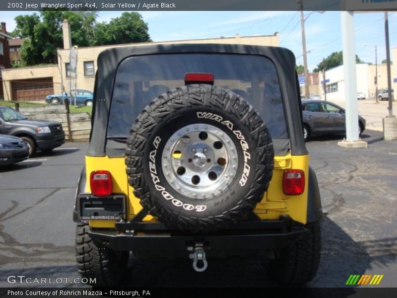 Solar Yellow / Agate Black 2002 Jeep Wrangler Sport 4x4