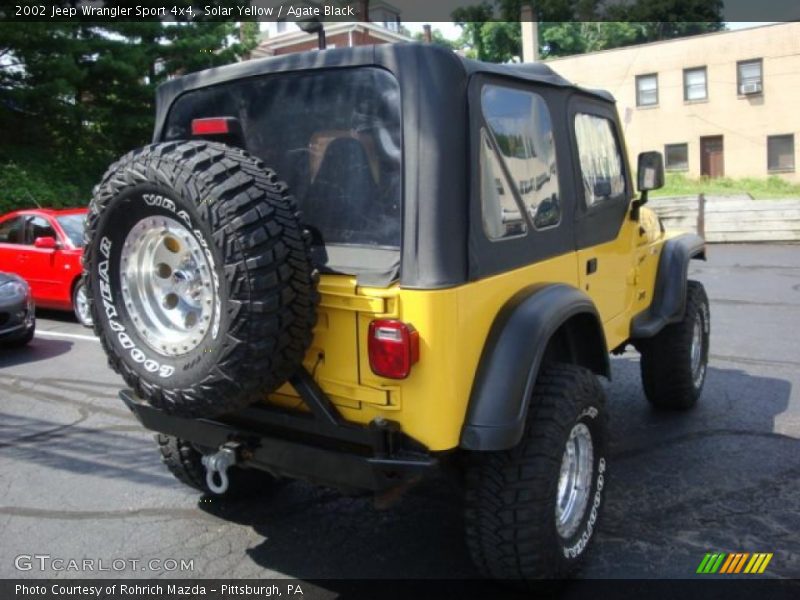 Solar Yellow / Agate Black 2002 Jeep Wrangler Sport 4x4