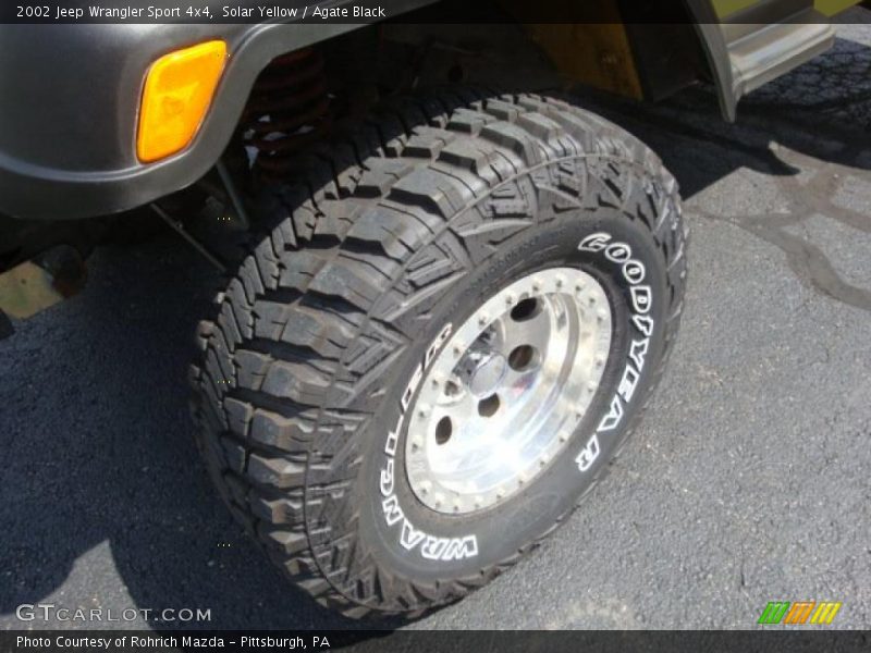 Solar Yellow / Agate Black 2002 Jeep Wrangler Sport 4x4