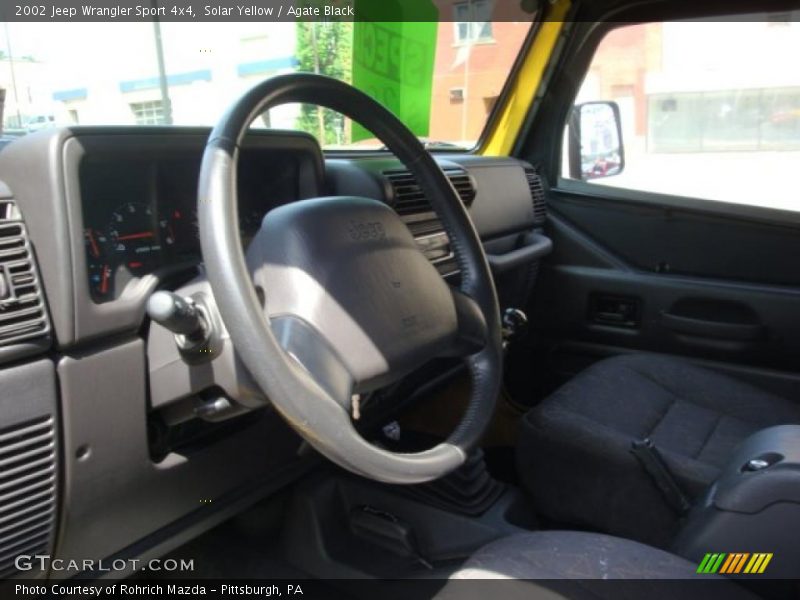 Solar Yellow / Agate Black 2002 Jeep Wrangler Sport 4x4