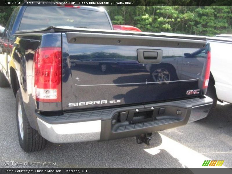 Deep Blue Metallic / Ebony Black 2007 GMC Sierra 1500 SLE Extended Cab