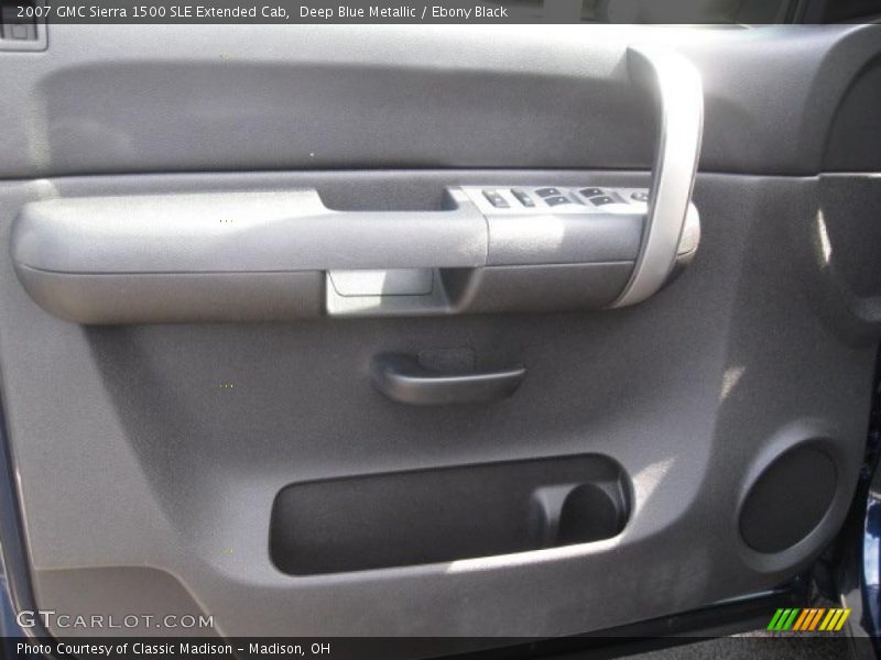 Deep Blue Metallic / Ebony Black 2007 GMC Sierra 1500 SLE Extended Cab