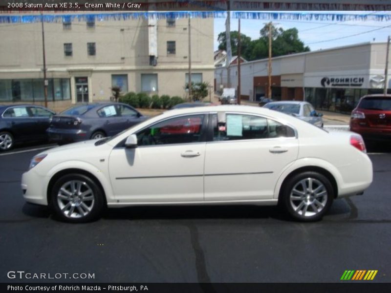 Cream White / Gray 2008 Saturn Aura XE 3.5