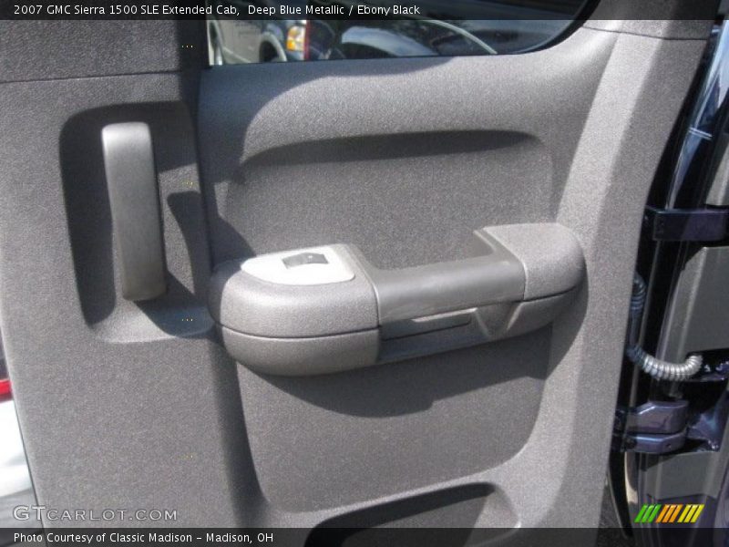 Deep Blue Metallic / Ebony Black 2007 GMC Sierra 1500 SLE Extended Cab