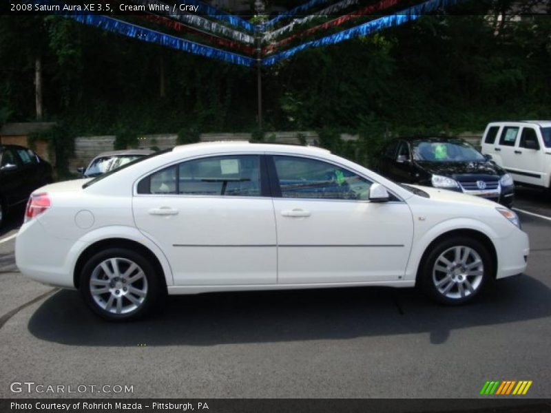 Cream White / Gray 2008 Saturn Aura XE 3.5