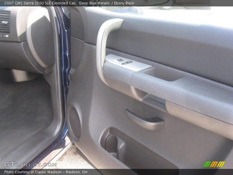 Deep Blue Metallic / Ebony Black 2007 GMC Sierra 1500 SLE Extended Cab