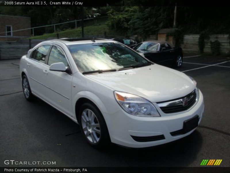 Cream White / Gray 2008 Saturn Aura XE 3.5