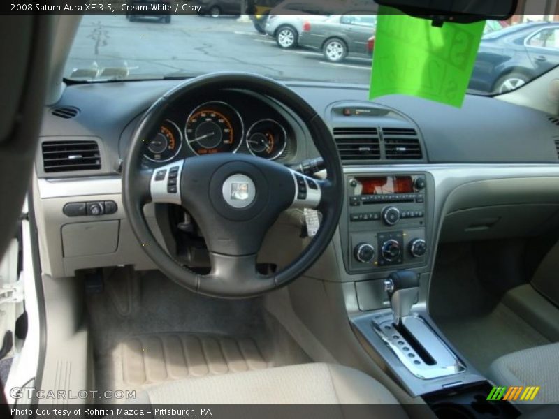 Cream White / Gray 2008 Saturn Aura XE 3.5